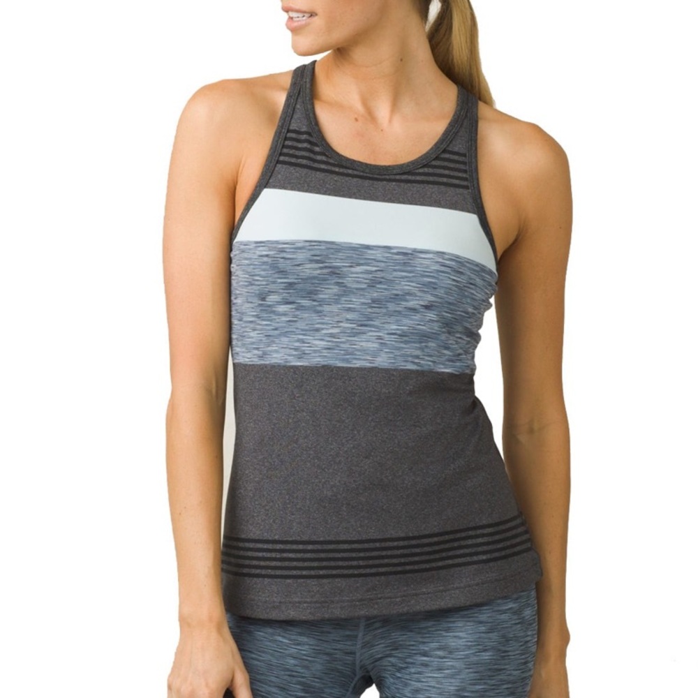 prAna Alois Athletic Gray Racerback Tank Top Size Large